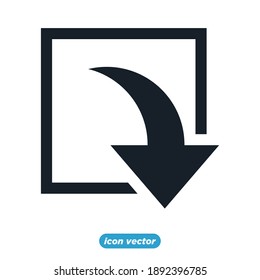 download icon template color editable. download symbol vector illustration for graphic and web design.