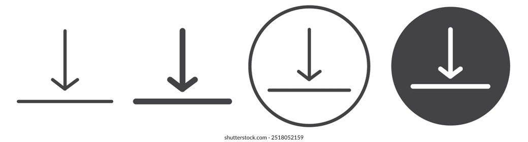 Download icon thin line illustration