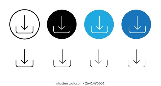 Download icon Thin line illustration set vector