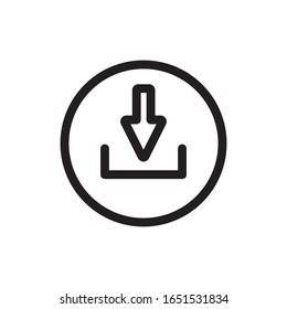 Icono De Descarga En El Vector De Diseño A La Vez Eps 10