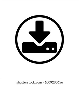 Download icon in trendy flat style isolated on background. Download icon page symbol for your web site design Clock icon logo, app, UI. Download icon Vector illustration, EPS10.