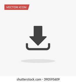 Download Icon in trendy flat style isolated on grey background, for your web site design, app, logo, UI. Vector illustration, EPS10.