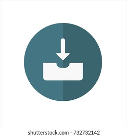 Download Icon  in trendy flat style isolated on white background. Download icon symbol for your web site design,Download logo, app, UI. Vector illustration, Download icon eps10. 