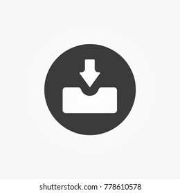 Download Icon in trendy flat style isolated on white background. Download icon symbol for your web site design