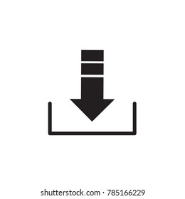 Download icon in trendy flat style isolated on background. Download icon page symbol for your web site design Download icon logo, app, UI. Download icon Vector illustration, EPS10.