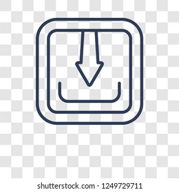 Download icon. Trendy Download logo concept on transparent background from User Interface and Web Navigation collection