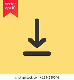 Download icon. Upload arrow vector sign. EPS 10 flat symbol