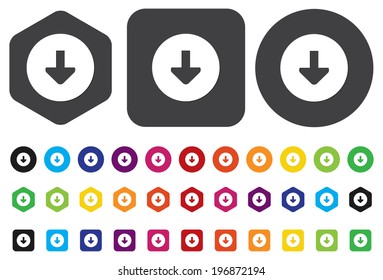 Download icon. Upload button