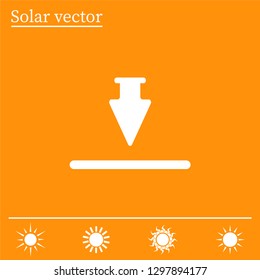 Download icon. Upload button. Flat style.