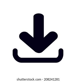 Download icon. Upload button.  Flat style.