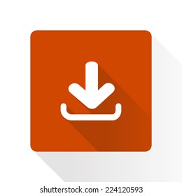 Download icon. Upload button.  Flat style.