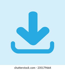 Download icon. Upload button.  Flat style.