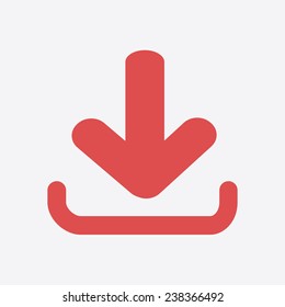 Download icon. Upload button.  Flat style.