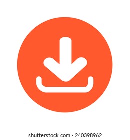 Download icon. Upload button.  Flat style.