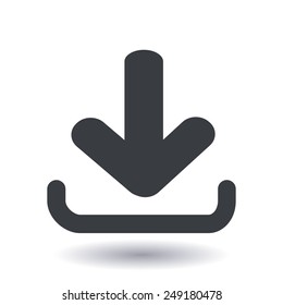 Download icon. Upload button.  Flat style.