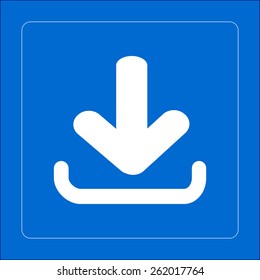Download icon. Upload button.  Flat style.