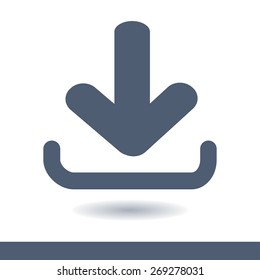 Download icon. Upload button.  Flat style.
