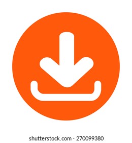 Download icon. Upload button.  Flat style.