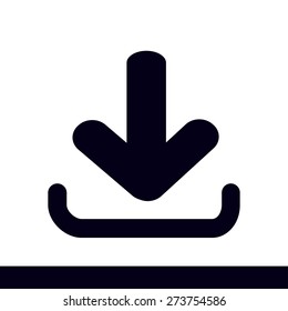 Download icon. Upload button.  Flat style.