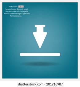 Download icon. Upload button. Flat style.
