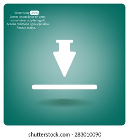 Download icon. Upload button. Flat style.