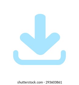 Download icon. Upload button.  Flat style.