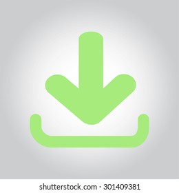 Download icon. Upload button.  Flat style.