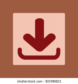 Download icon. Upload button.  Flat style.
