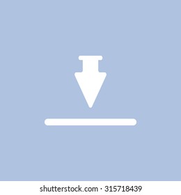 Download icon. Upload button. Flat style.