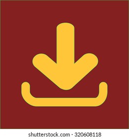 Download icon. Upload button.  Flat style.