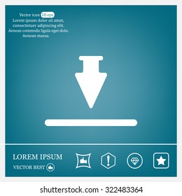 Download icon. Upload button. Flat style.