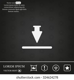 Download icon. Upload button. Flat style.