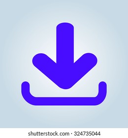 Download icon. Upload button.  Flat style.