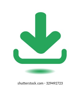 Download icon. Upload button.  Flat style.