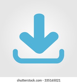 Download icon. Upload button.  Flat style.