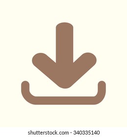 Download icon. Upload button.  Flat style.