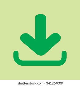 Download icon. Upload button.  Flat style.