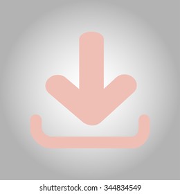 Download icon. Upload button.  Flat style.