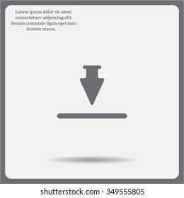 Download icon. Upload button. Flat style.