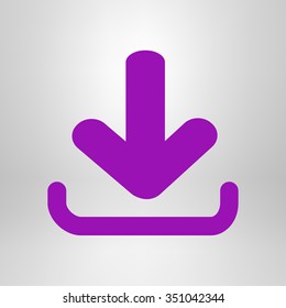 Download icon. Upload button.  Flat style.