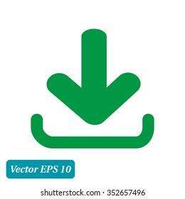 Download icon. Upload button.  Flat style.