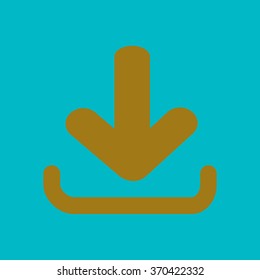 Download icon. Upload button.  Flat style.