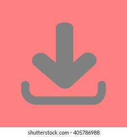 Download icon. Upload button.  Flat style.