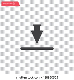 Download icon. Upload button. Flat style.