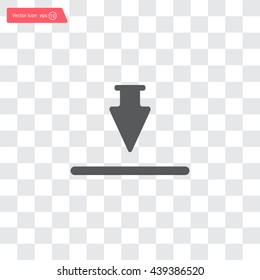 Download icon. Upload button. Flat style.