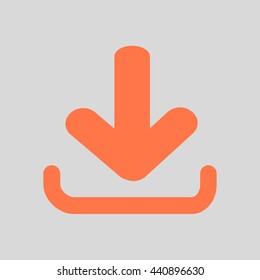 Download icon. Upload button.  Flat style.