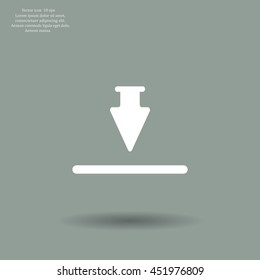 Download icon. Upload button. Flat style.