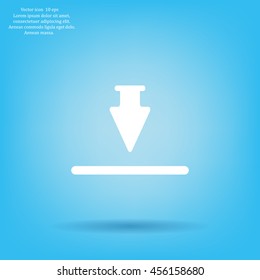 Download icon. Upload button. Flat style.