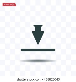 Download icon. Upload button. Flat style.