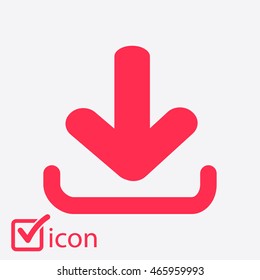 Download icon. Upload button.  Flat style.